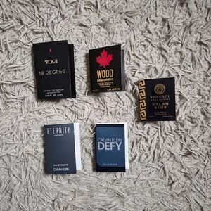 Mens Designer Fragrance Sample Bundle Lot Versace Calvin Klein Tumi CK D2 DSquar